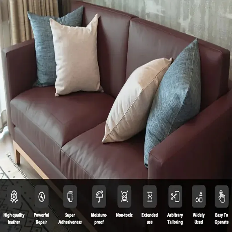 Leder Patch selbstklebend für Sofa Kissen und Tischplatte 10 bis 50 cm