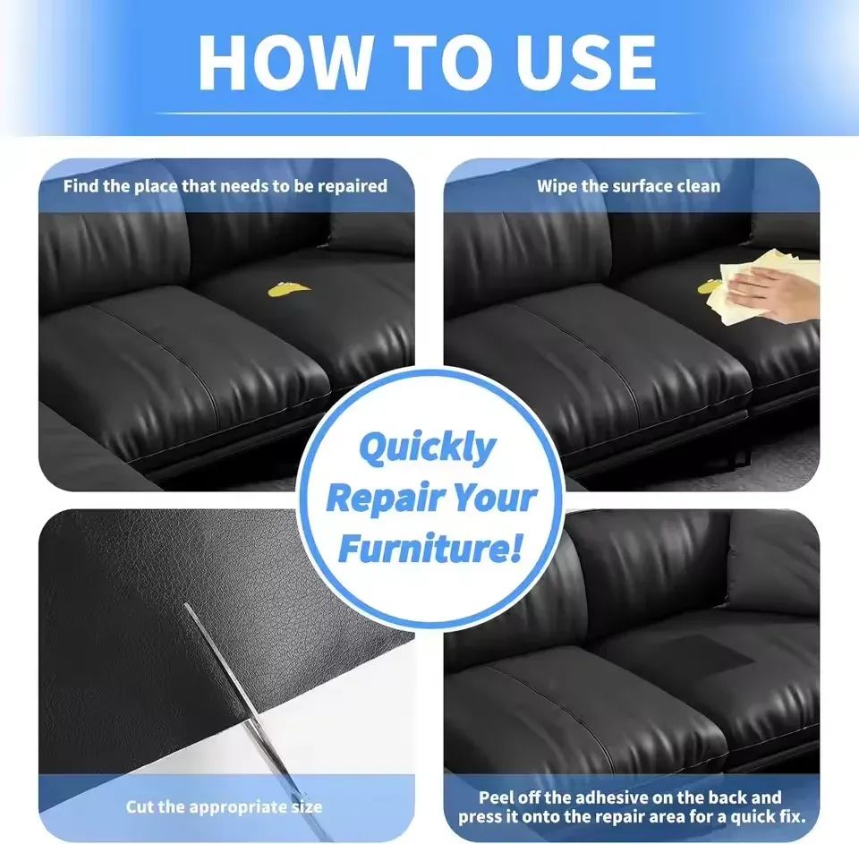 Leder Patch selbstklebend PU für Sofa Autositz und Tisch 30 cm bis 5 m