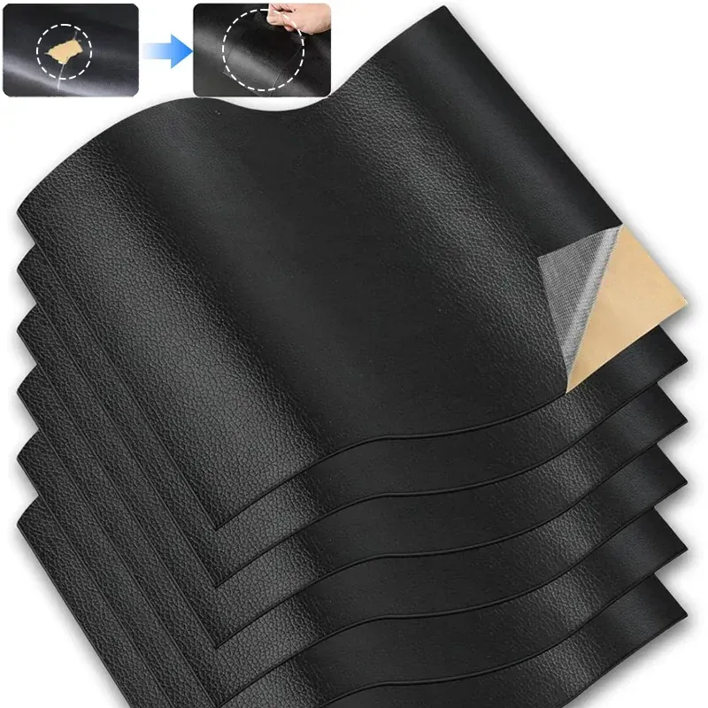 Leder Patch selbstklebend zuschneidbar für Sofa Auto Sitz und Tasche 1 bis 3 Stück