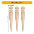Leder Poliergerät Holz Zupfstab abgerundete Kante Schleifwerkzeug – Color Round rod-3 pcs