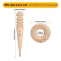 Leder Poliergerät Holz Zupfstab abgerundete Kante Schleifwerkzeug – Color Mix type-2 pcs set