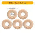 Leder Poliergerät Holz Zupfstab abgerundete Kante Schleifwerkzeug – Color Donut circle pie-5pc