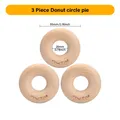 Leder Poliergerät Holz Zupfstab abgerundete Kante Schleifwerkzeug – Color Donut circle pie-3pc