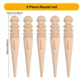 Leder Poliergerät Holz Zupfstab abgerundete Kante Schleifwerkzeug – Color Round rod-5 pcs