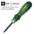 Leder Rand Beveler Leder Handwerk Werkzeug 0,8 bis 4 mm – Farbe B - N4 1.4mm - 1Pcs