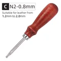 Leder Rand Beveler Leder Handwerk Werkzeug 0,8 bis 4 mm – Farbe C - N2 0.8mm - 1Pcs