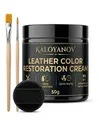 Leder Reparatur Creme Set mit Bürsten und Schwamm – Farbe Black - One set