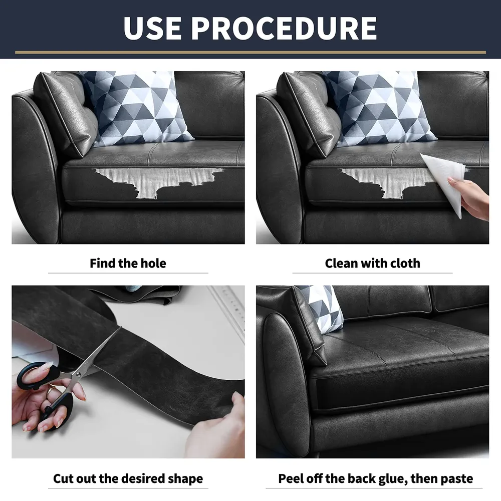 Leder Reparaturband selbstklebend 10 bis 138 cm für Sofa und Tasche