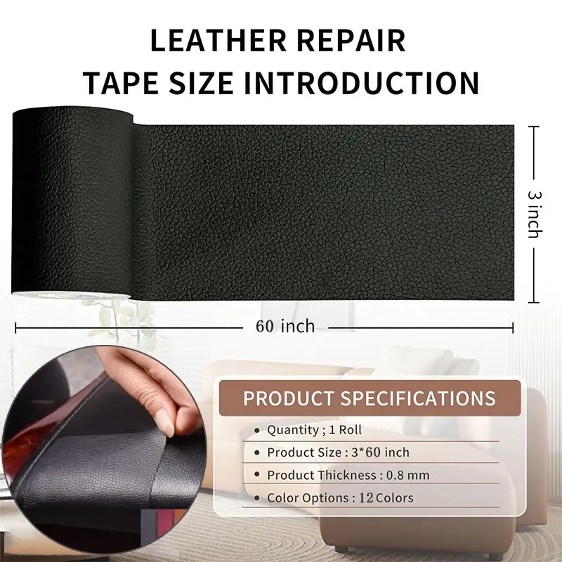 Leder Reparaturband selbstklebend 3 Stück