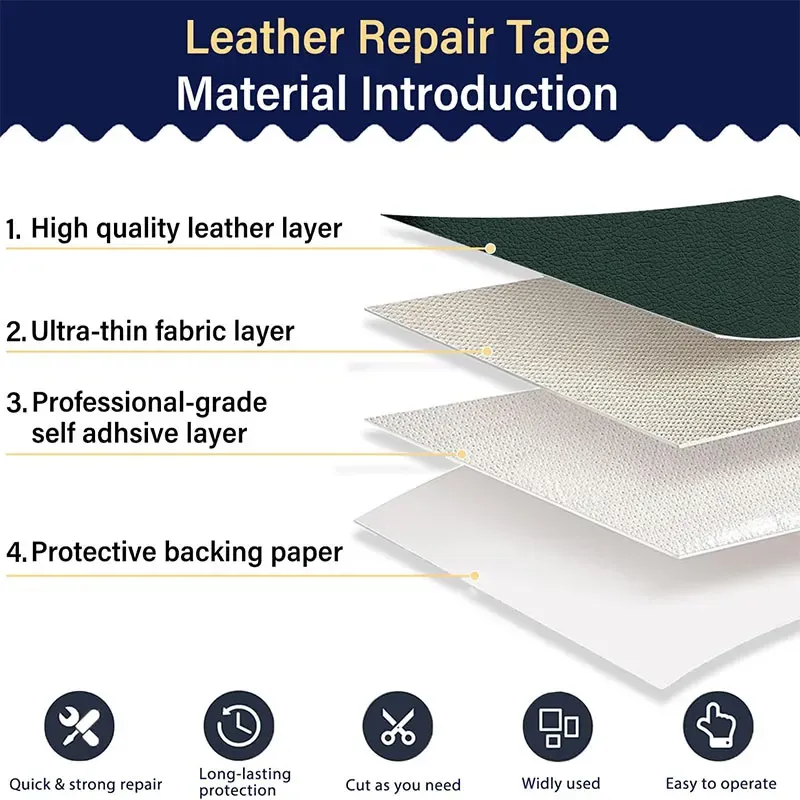 Leder Reparaturband selbstklebend 3 Stück