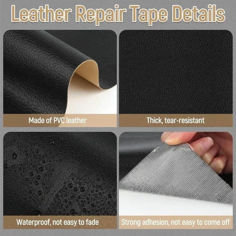 Leder Reparaturflicken selbstklebend wasserdicht für Möbel und Sitze