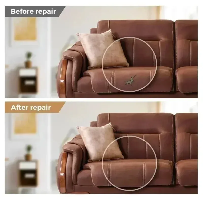 Leder Reparaturflicken selbstklebend zuschneidbar für Möbel und Sitze