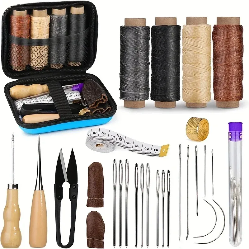Leder-Reparaturset 28 bis 32-teilig mit Nadeln