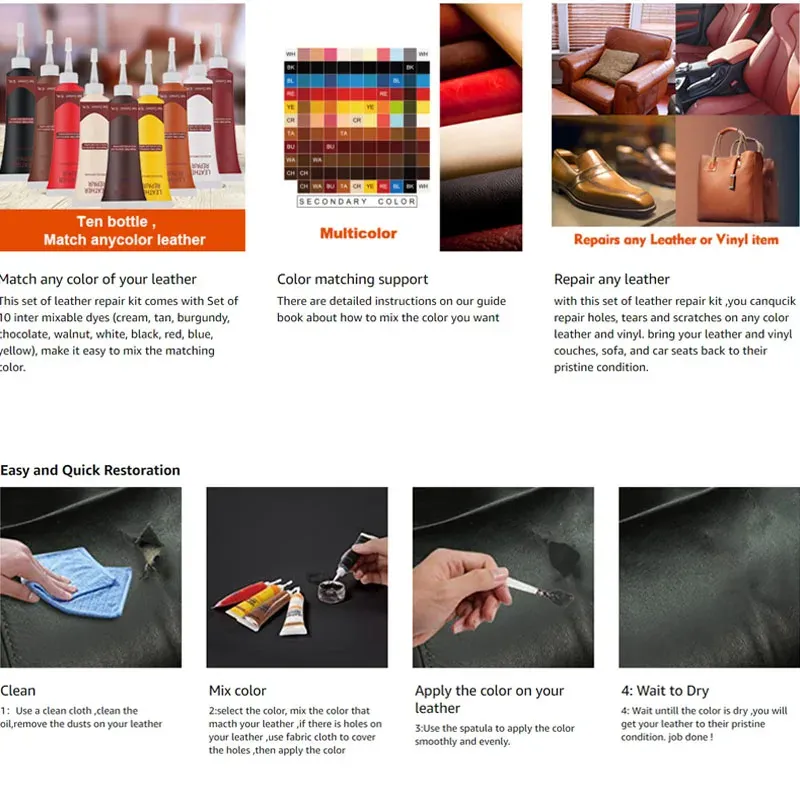 Leder Reparaturset Füllcreme