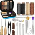 Leder-Reparaturset mit großen Nadeln und Faden – Farbe Leather Sewing Kit