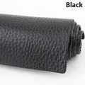 Leder Rindsleder 1,5 mm dick weich mit Muster für DIY – Farbe schwarz