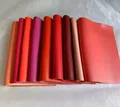 Leder Rindsleder pflanzlich gegerbt 5 bis 10 Stück für DIY Handwerk – Farbe Red series random