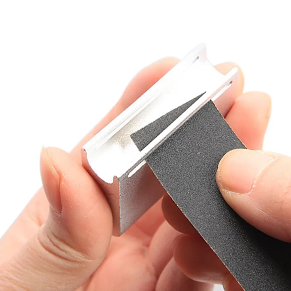 Leder Schleifpapierklemme Aluminium Polier Reinigungs Werkzeug