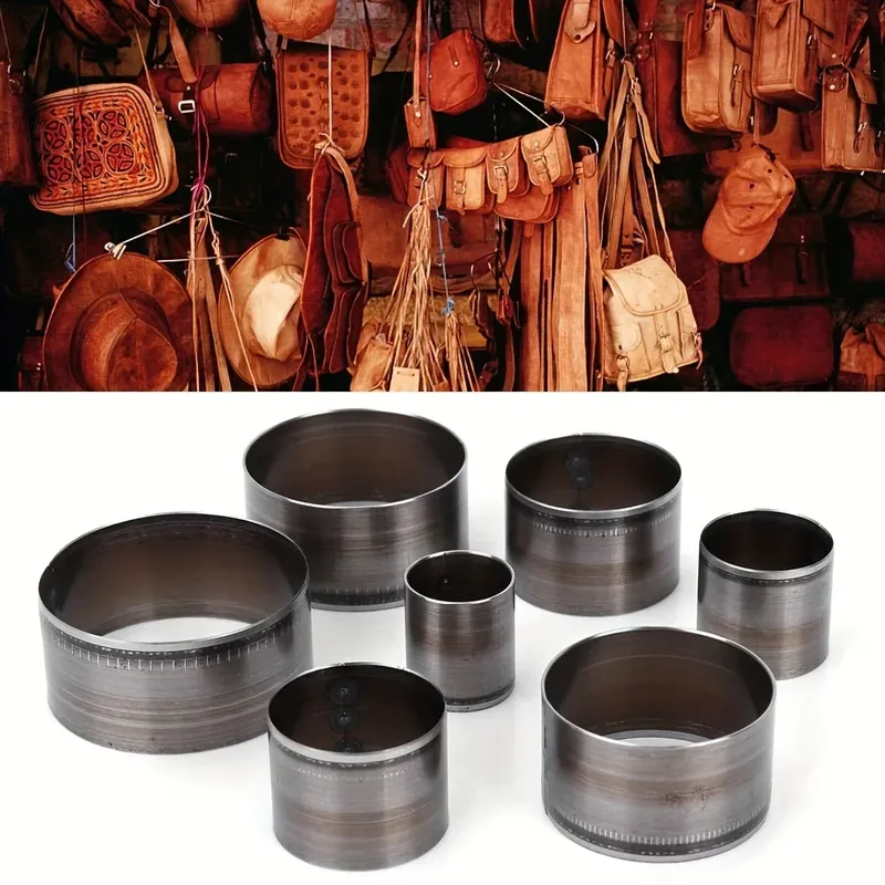 Leder-Schneideschablonen-Set 7-teilig Kreisschablonen