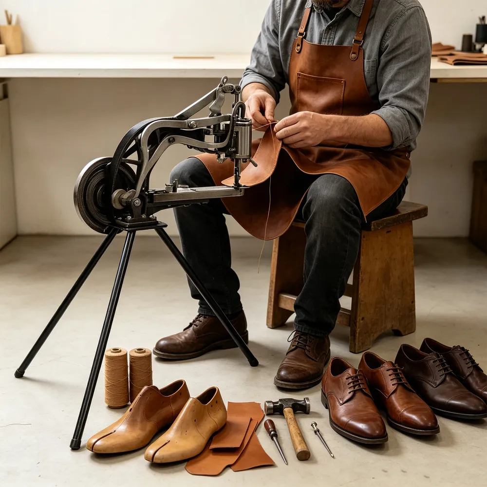 Leder Schuhmacher Nähmaschine Handkurbel 360 Grad Universal Schlüssel