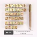 Leder Stempel Set Buchstaben Zahlen Gravur Werkzeug DIY – Farbe 388-1SET