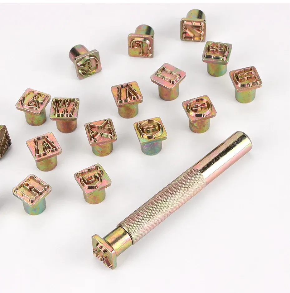 Leder Stempel Set Buchstaben Zahlen Gravur Werkzeug DIY