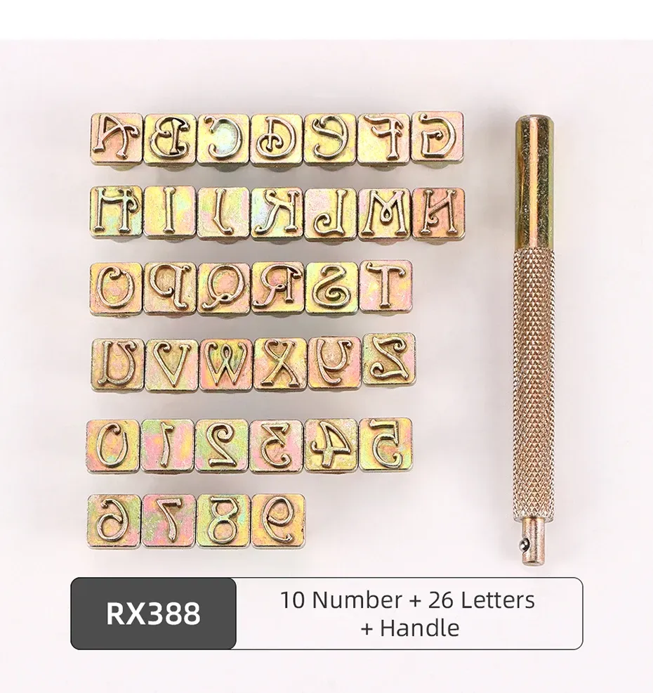Leder Stempel Set Buchstaben Zahlen Gravur Werkzeug DIY