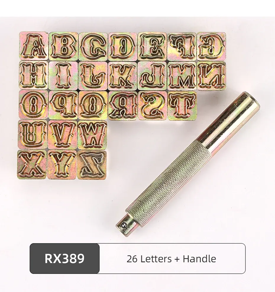 Leder Stempel Set Buchstaben Zahlen Gravur Werkzeug DIY