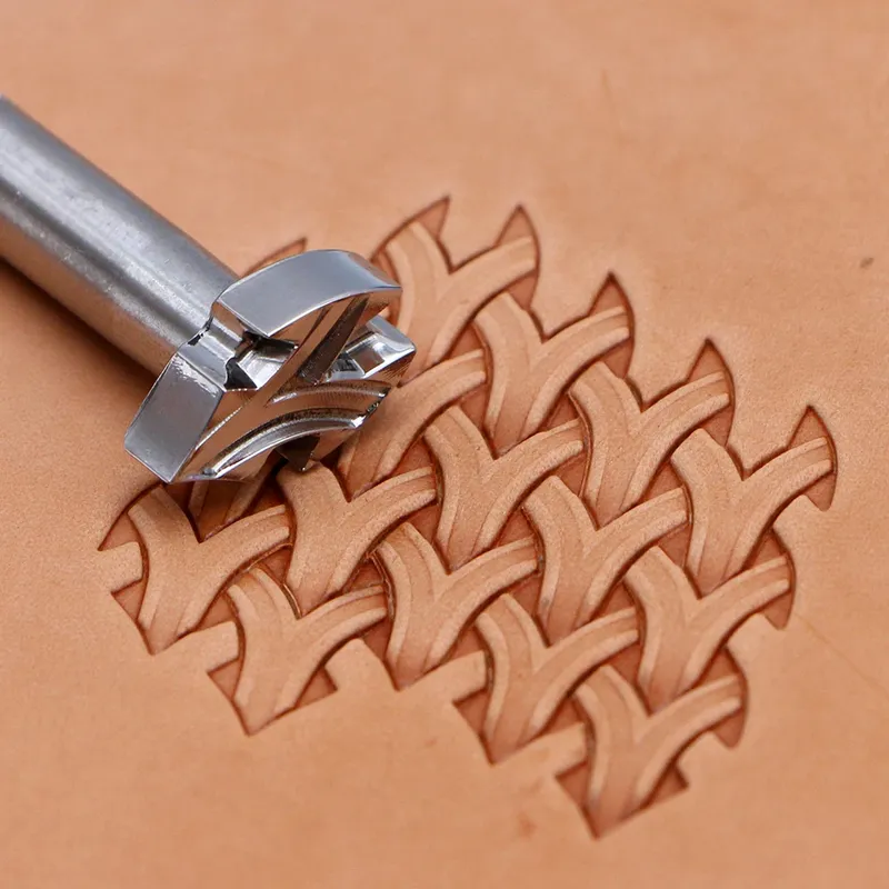 Leder Stempel Werkzeug Korb Weben Schnitzen Schläge