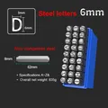 Leder Stempelset Metall Buchstaben Zahlen DIY Gürtel – Farbe 6mm letters