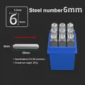 Leder Stempelset Metall Buchstaben Zahlen DIY Gürtel – Farbe 6mm number
