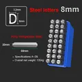 Leder Stempelset Metall Buchstaben Zahlen DIY Gürtel – Farbe 8mm letters