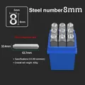 Leder Stempelset Metall Buchstaben Zahlen DIY Gürtel – Farbe 8mm number