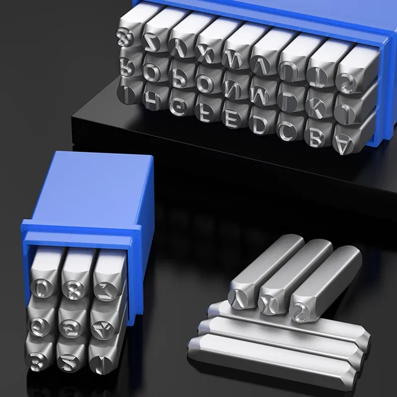 Leder Stempelset Metall Buchstaben Zahlen DIY Gürtel