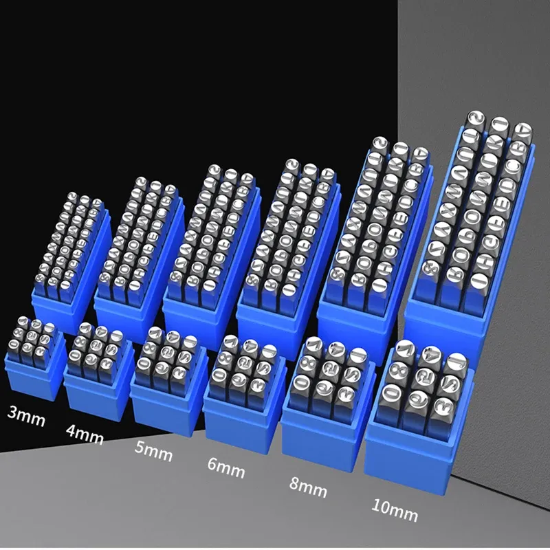 Leder Stempelset Metall Buchstaben Zahlen DIY Gürtel