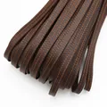 Lederband flach 10 mm mit Nähten für Armbänder – Farbe coffee