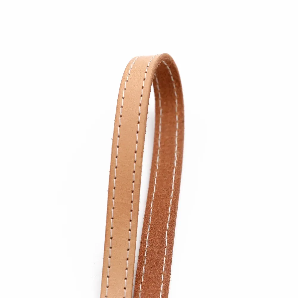 Lederband flach 10 mm mit Nähten für Armbänder