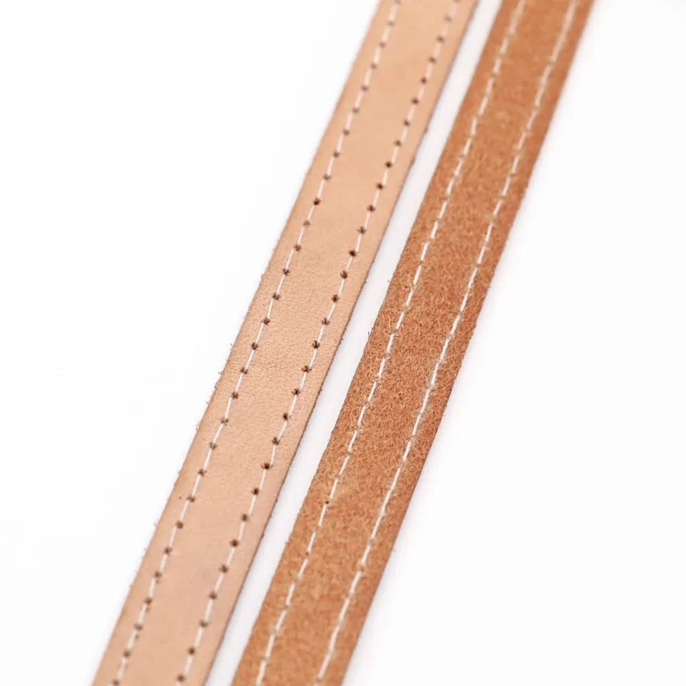 Lederband flach 10 mm mit Nähten für Armbänder
