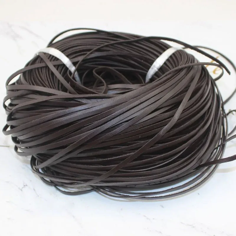 Lederband flach 2 bis 5 mm 5 Meter für DIY Halskette