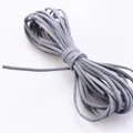 Lederband flach Mikrofaser 3 mm 5 Meter für DIY Perlen – Farbe Blue Grey