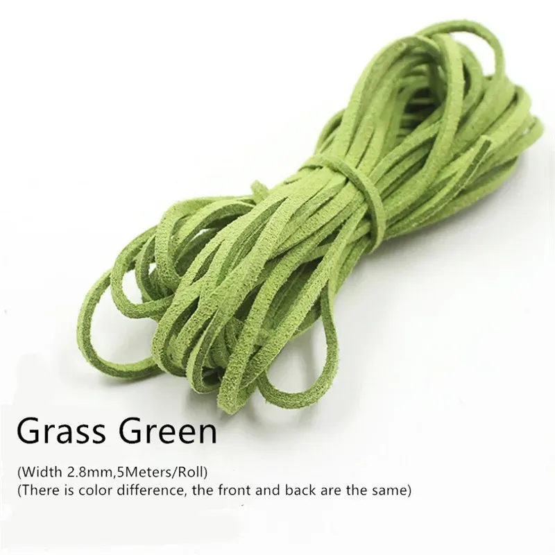 Lederband flach Mikrofaser 3 mm 5 Meter für DIY Perlen