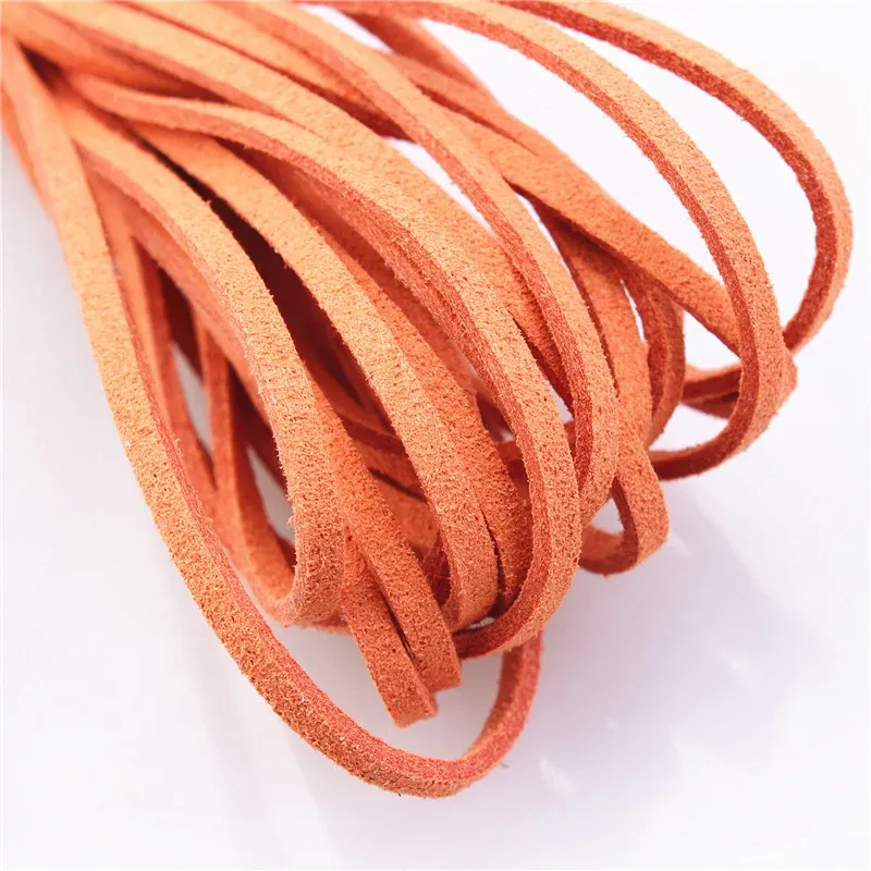 Lederband flach Mikrofaser 3 mm 5 Meter für DIY Perlen