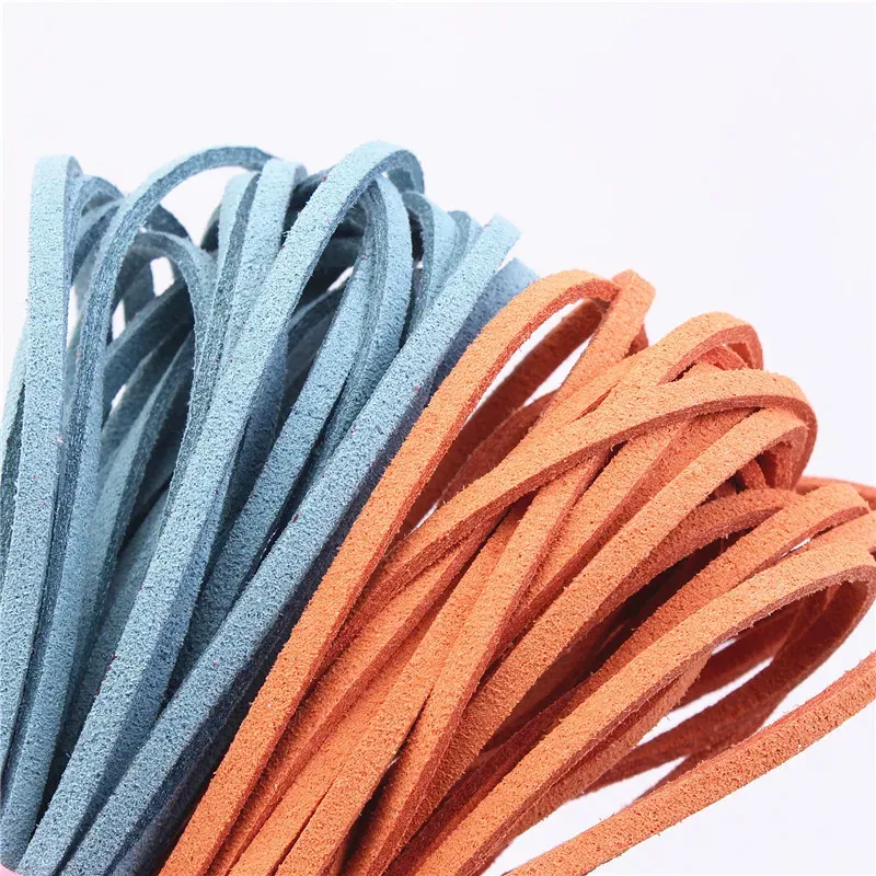Lederband flach Mikrofaser 3 mm 5 Meter für DIY Perlen