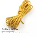 Lederband flach Mikrofaser 3 mm 5 Meter für DIY Perlen – Farbe Gold Yellow