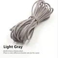 Lederband flach Mikrofaser 3 mm 5 Meter für DIY Perlen – Farbe Light Grey