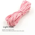 Lederband flach Mikrofaser 3 mm 5 Meter für DIY Perlen – Farbe Light Pink