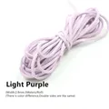 Lederband flach Mikrofaser 3 mm 5 Meter für DIY Perlen – Farbe Light purple
