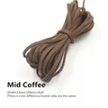 Lederband flach Mikrofaser 3 mm 5 Meter für DIY Perlen – Farbe Mid Coffee