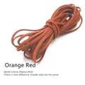 Lederband flach Mikrofaser 3 mm 5 Meter für DIY Perlen – Farbe Orange Red