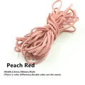 Lederband flach Mikrofaser 3 mm 5 Meter für DIY Perlen – Farbe Peach Red